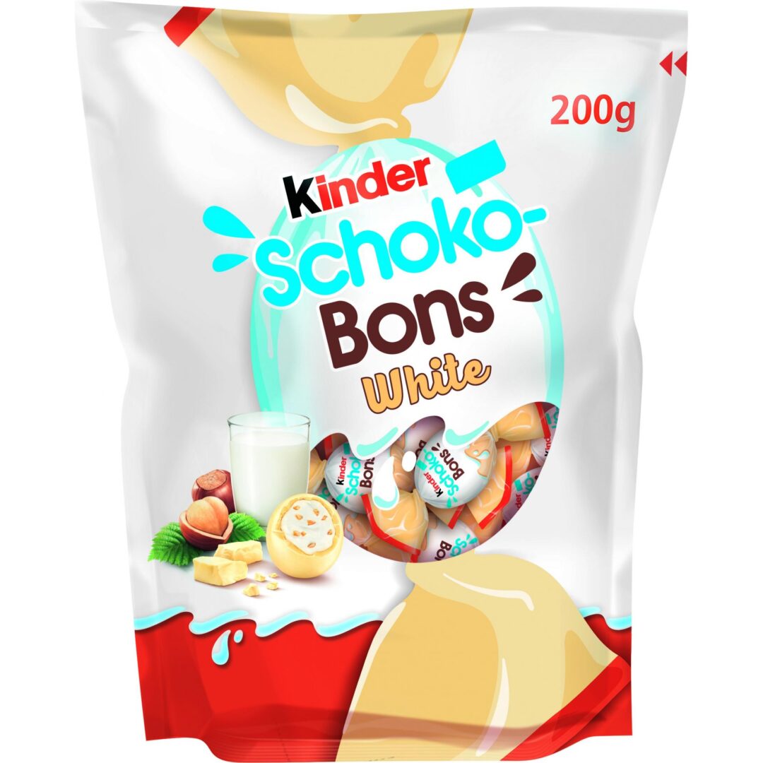 Bolsa 200grs kinder Shoko bons white (Chocolate blanco)