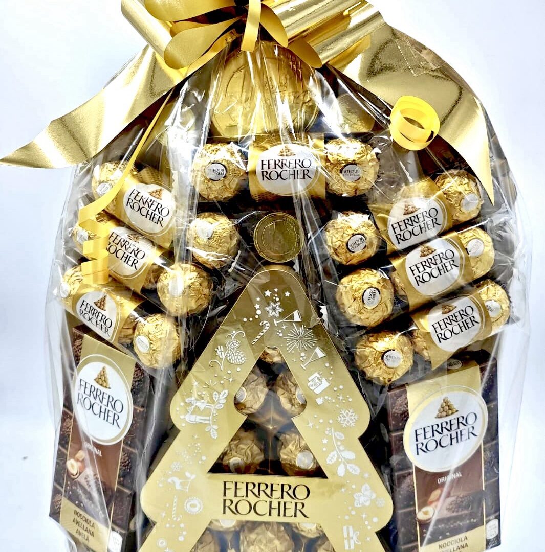 Cesta Chocolate Ferrer rocher pequeña 45cm