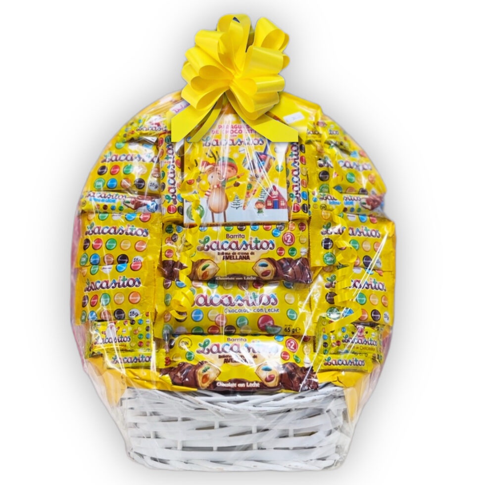 Cesta Chocolate lacasitos pequeña 45cm