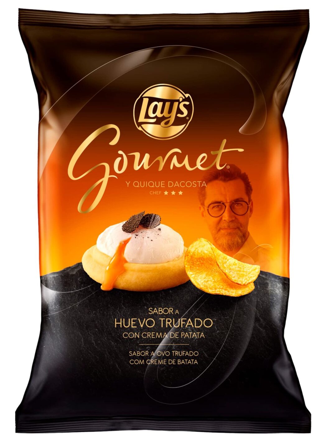 Patatas Lays gourmet, Sabor Huevo trufado y crema de patatas, 150grs