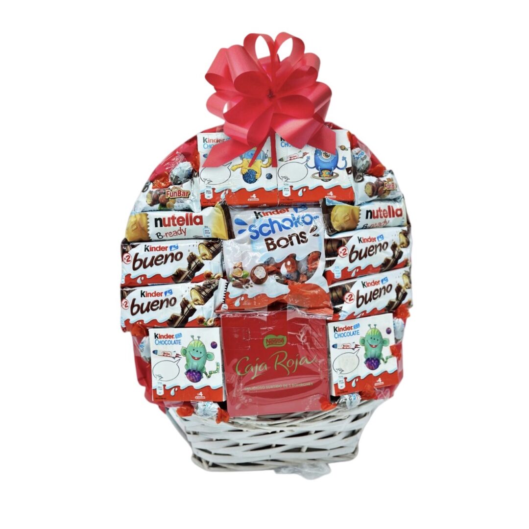 Cesta chocolate kinder pequeña 45cm, 1 Cara