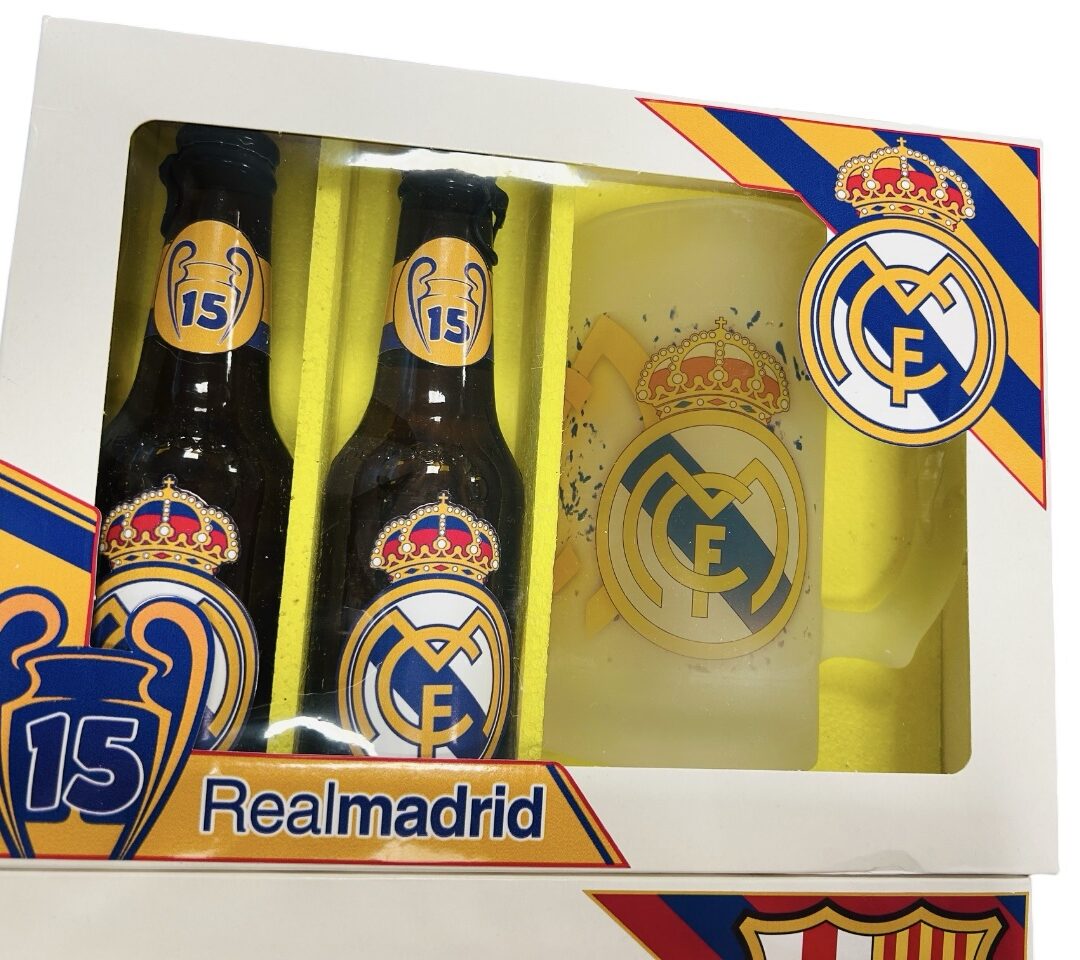 Pack Cervezas, Estrella Galicia.
Real Madrid Con jarra.