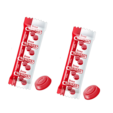 Caramelo masticable, Chelines fresa. Unidad